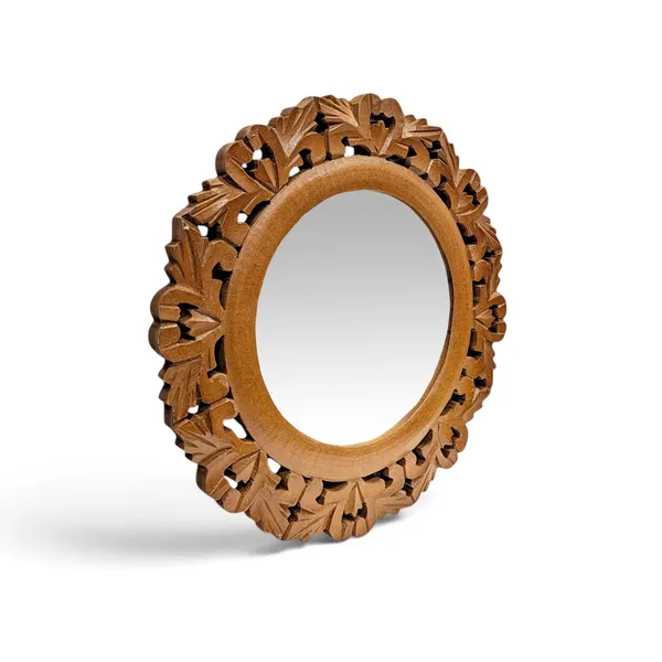 Decorative_Hand_Crafted_Wooden_Round_Shape_Vanity_Wall_Mirror_Glass_for_Living_Room,_Bathroom,_Bedroom_(35x_35_x_1.5_CM)