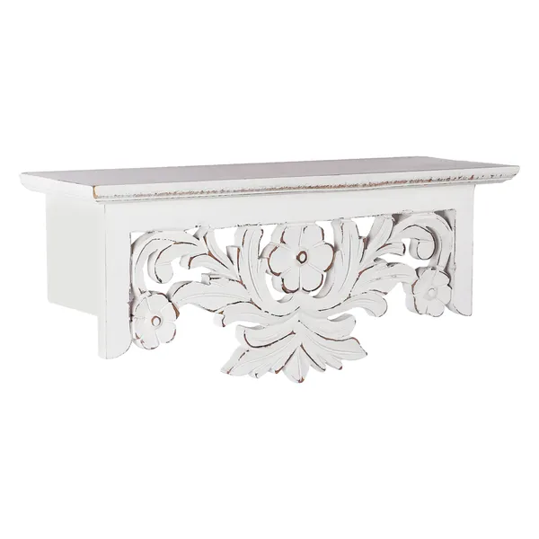 Decorative_and_Handcrafted_Wall_Shelf_for_Living_Room,Study,Bathroom_or_Kitchen_in_Distressed_White_Finish_-_45cm_x_15cm_x_20cm