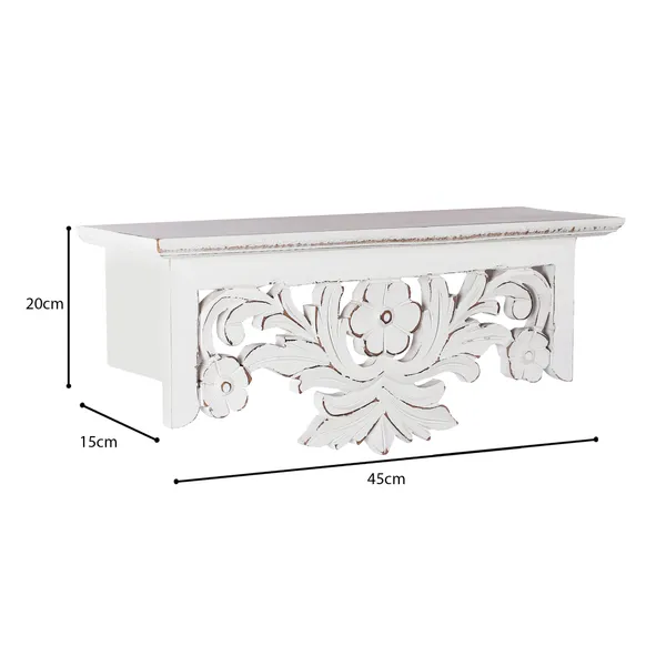 Decorative_and_Handcrafted_Wall_Shelf_for_Living_Room,Study,Bathroom_or_Kitchen_in_Distressed_White_Finish_-_45cm_x_15cm_x_20cm