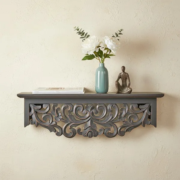 Decorative_and_Handcrafted_Wall_Shelf_for_Living_Room,Study,Bathroom_or_Kitchen_in_Distressed_Grey_Finish_-_60cm_x_20cm_x_19cm