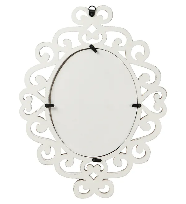 Decorative_&_Hand_Crafted_Wooden_Wall_Mirror_in_Distressed_White_Finish_(45_x_35_cm)