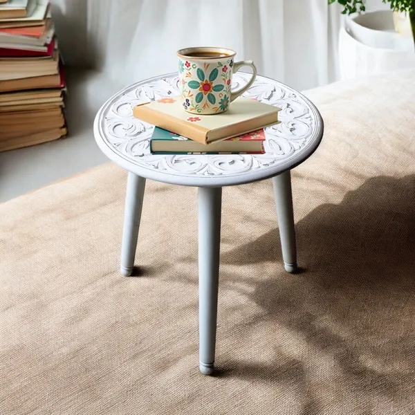 Hand_Crafted_3_Legs_Wooden_Walnut_Finished_Accent_Table/End_Table/Night_Stand_for_Living_Room,Balcony_and_Office.