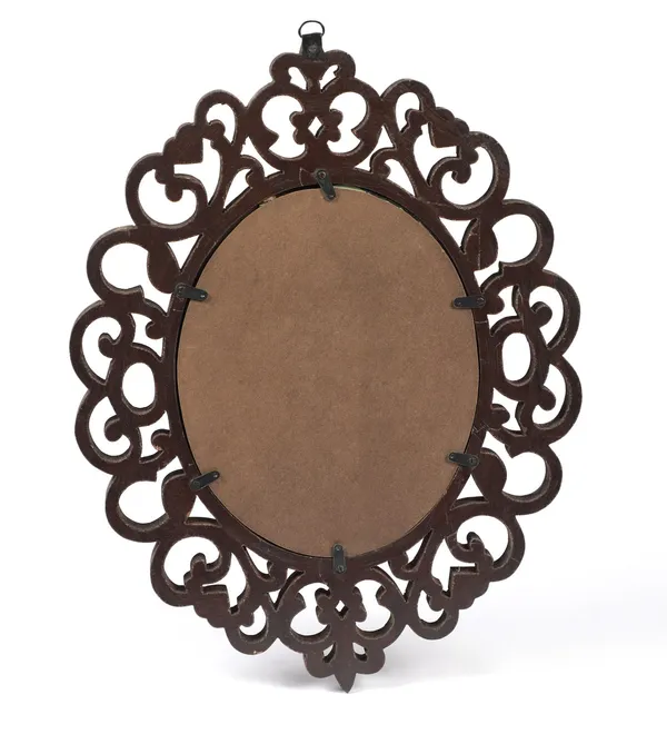 Engineered_Wood_Oval_Decorative_Wall_Mount_Mirror_(18_x_14_inch,_Brown),_Model:_TUS-MR-47