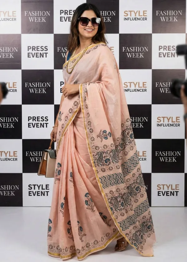 Traditional_Hand_Block_Special_demanding_Natural_Colour_Dye_Sarees_With_Blouse