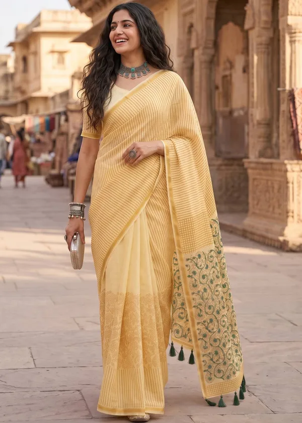 ORIGINAL_HAND_PAINT_NATURAL_COLOUR_SAREES_and_soft_Maslin_Cotton_With_Hevy_Zari_Bodar