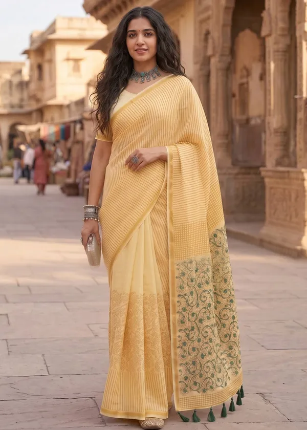 ORIGINAL_HAND_PAINT_NATURAL_COLOUR_SAREES_and_soft_Maslin_Cotton_With_Hevy_Zari_Bodar