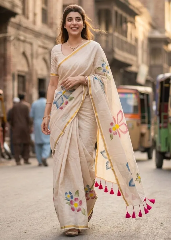 Traditional_Hand_Paint_Full_sarees_Natural_Clour_Dye_Sarees_With_Tusalls