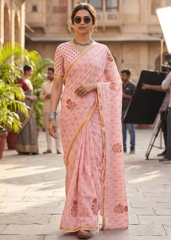 Soft_Maslin_Cotton_With_Hevy_Zari_Bodar_And_Special_demanding_Netural_Colour