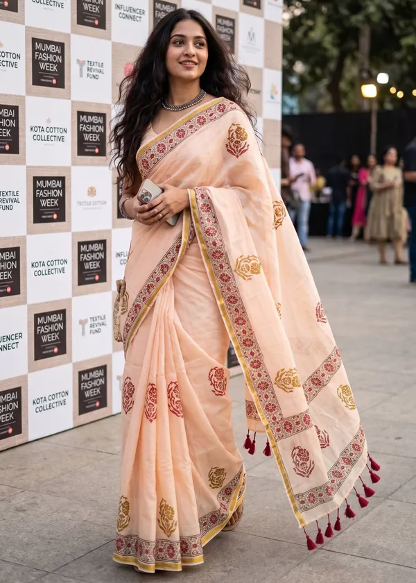 ORIGINAL_HAND_PAINT_NATURAL_COLOUR_SAREES_and_soft_Maslin_Cotton_With_Hevy_Zari_Bodar