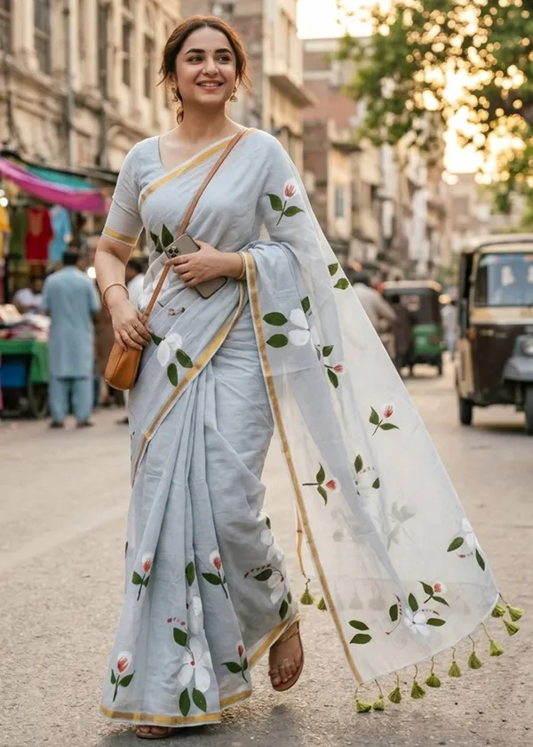Traditional_Hand_Paint_Full_sarees_Natural_Clour_Dye_Sarees_With_Tusalls