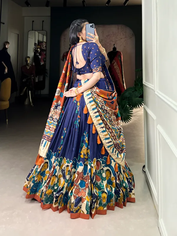 Navy_Blue_Premium_&_Elegant_Dola_Silk_Lehenga_Choli_For_Women