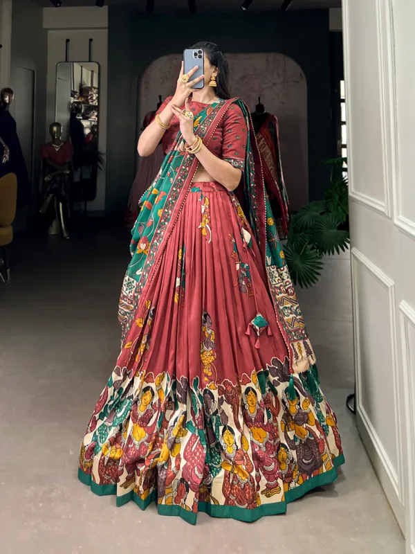 Red_Premium_&_Elegant_Dola_Silk_Lehenga_Choli_For_Women