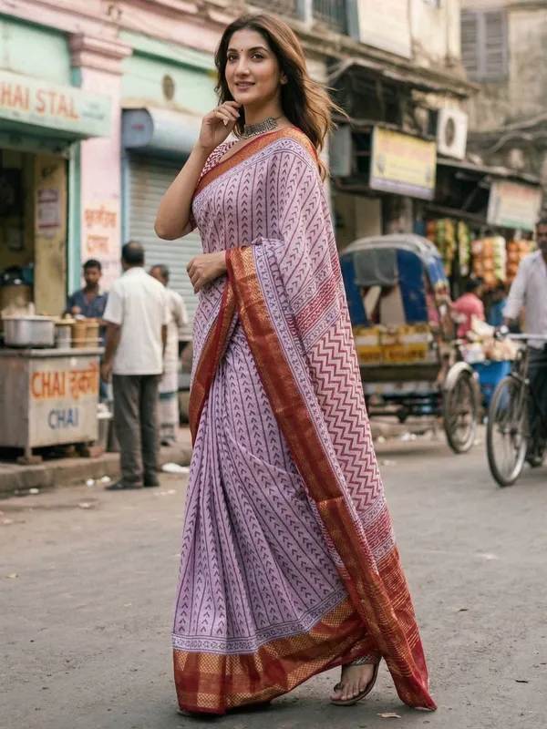 Modern_Sanganeri_Hand_Block_Sutra_Silk_Saree_Muga-Like_Finish_likely_Usually_Lighter_And_Softer_Casual_(originating_in_Rajasthan)