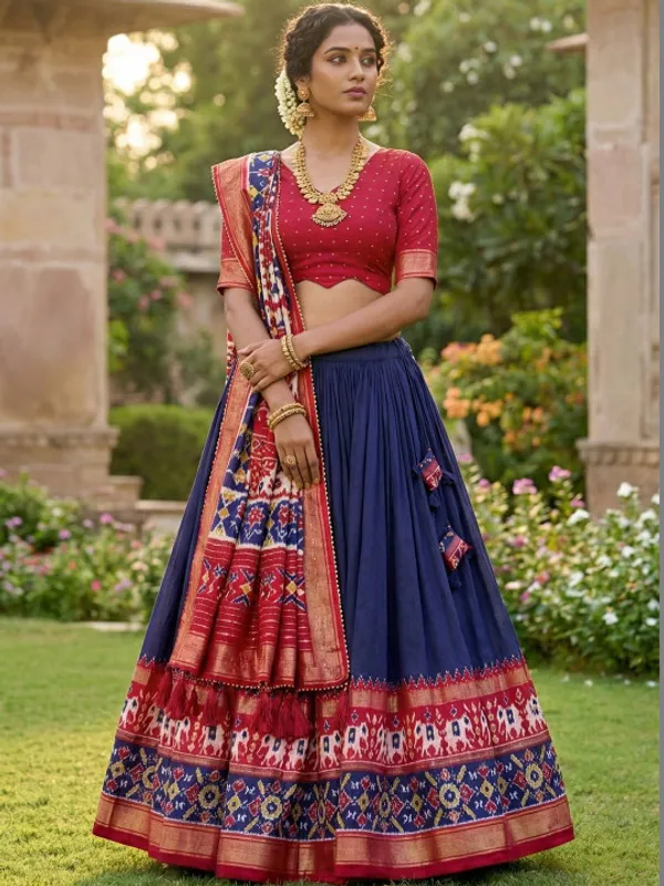 Navy_Blue_Dola_Silk_Patola_Print_Traditional_Lehenga_Choli