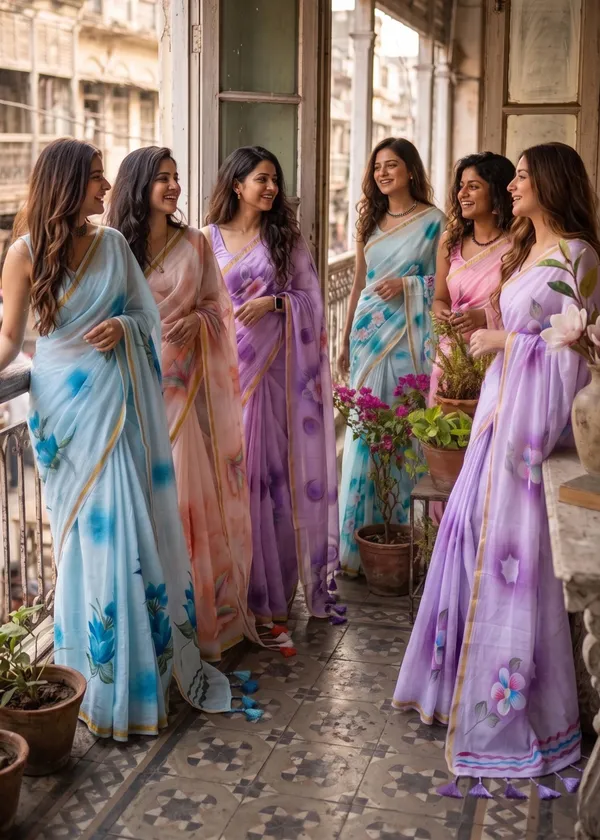 Traditional_3d_Effect_Hand_Paint_Spry_Full_sarees_Nechral_Clour_Dye_Sarees_With_Tusalls