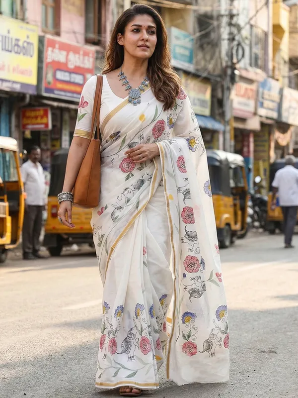 Traditional_Hand_Block_Special_demanding_Natural_Colour_Dye_Sarees_With_Blouse