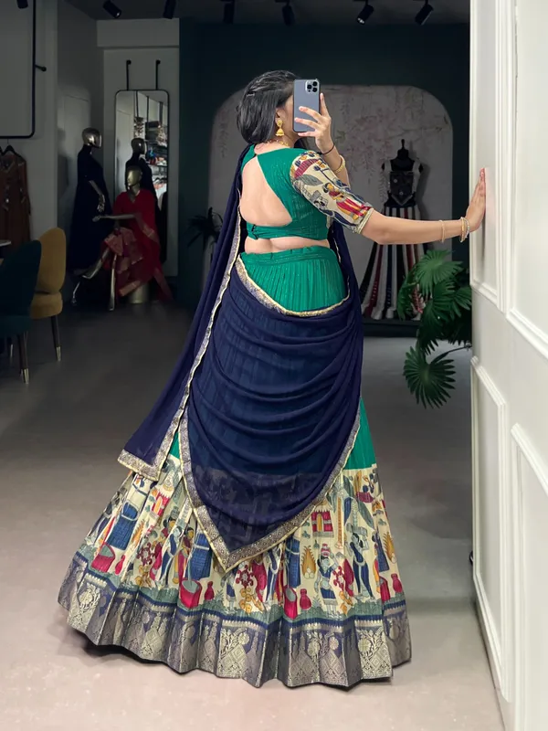 Perfectly_blended_Tussar_silk_lehenga_for_festive_season_to_charm_your_look