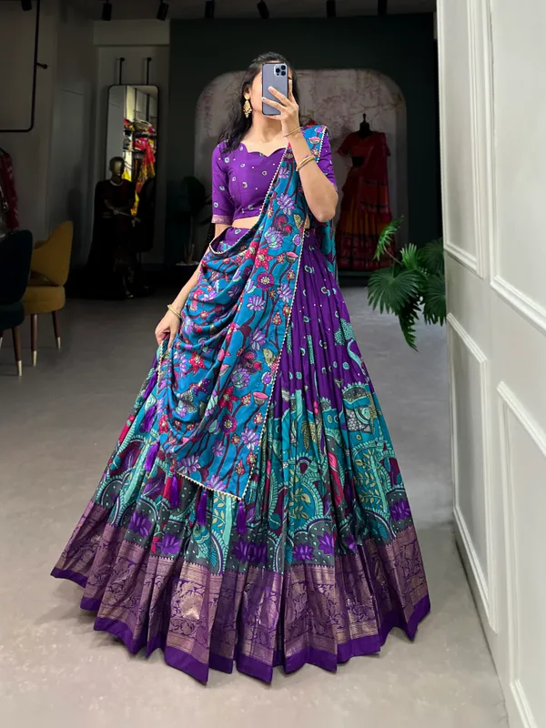 Purple_Premium_&_Elegant_Tussar_Silk_Lehenga_Choli_For_Women