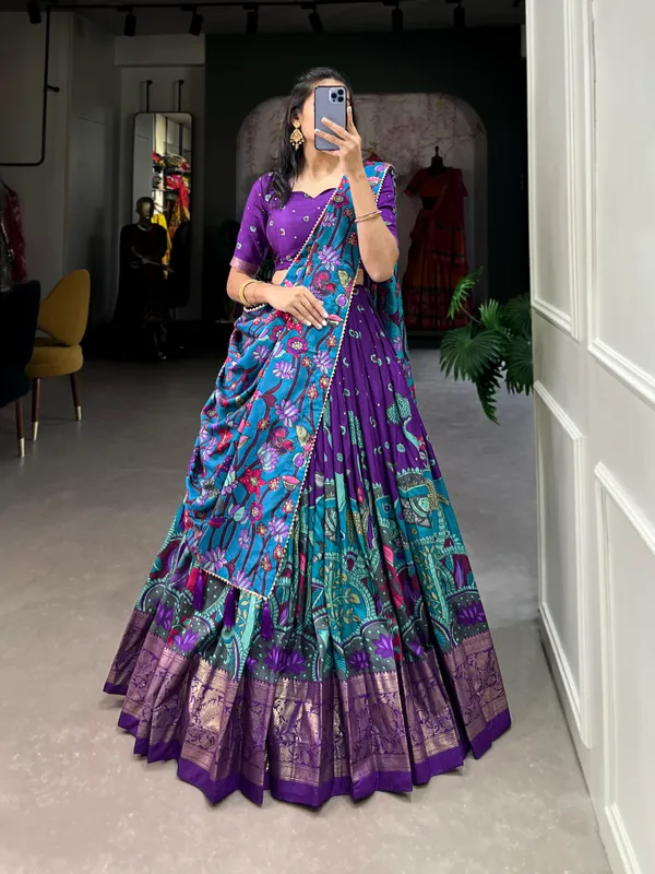 Purple_Premium_&_Elegant_Tussar_Silk_Lehenga_Choli_For_Women