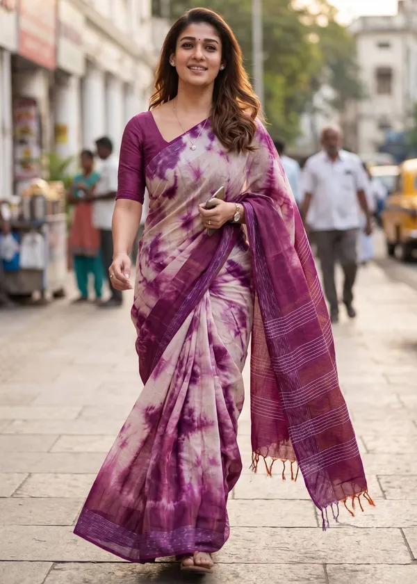 Primum_Bhagalpur_Cotton_Simar_Natural_Soft_Material_Handmade_Shibori_Natural_Colour_With_Fancy_Handmade_Jalar_Sarees_With_Running_Blouse_Piece
