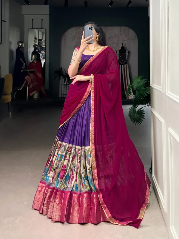 Perfectly_blended_Tussar_silk_lehenga_for_festive_season_to_charm_your_look