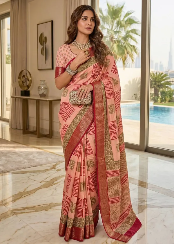 Modern_Sanganeri_Hand_Block_Sutra_Silk_Saree_Muga-Like_Finish_likely_Usually_Lighter_And_Softer_Casual_(originating_in_Rajasthan)
