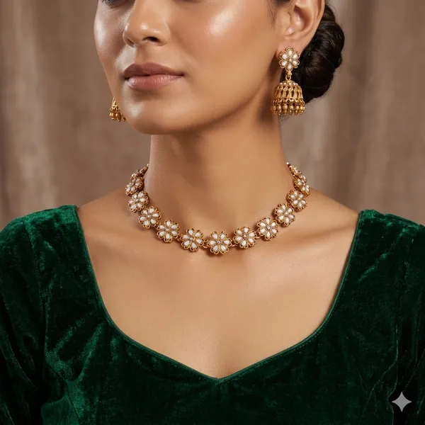 Grisha_Jewellery_Classic_White_Stone_Design_Brass_Gold_Plated_Matte_Necklace_Set_For_Women_And_Girls