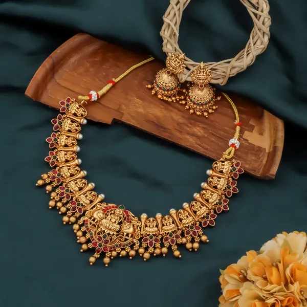 Classic_Design_Brass_Gold_Plated_Matte_Gold_Beads_Necklace_Jewel_Set_For_Women_And_Girls