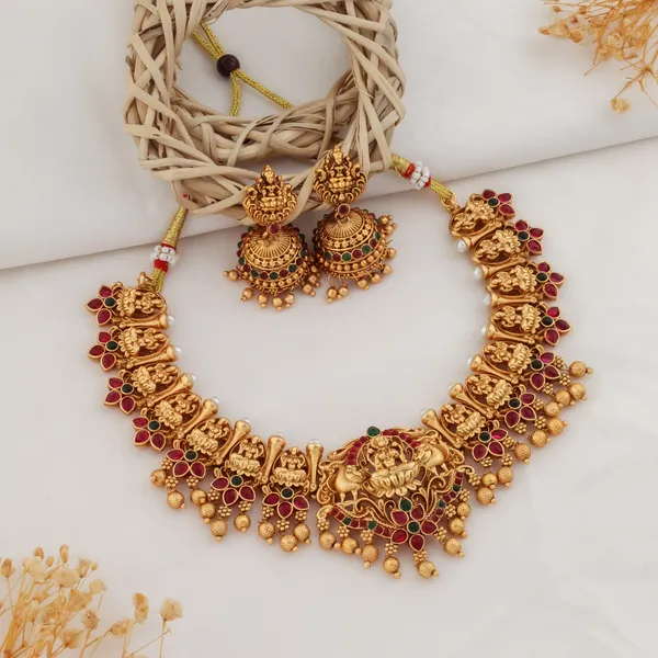Classic_Design_Brass_Gold_Plated_Matte_Gold_Beads_Necklace_Jewel_Set_For_Women_And_Girls
