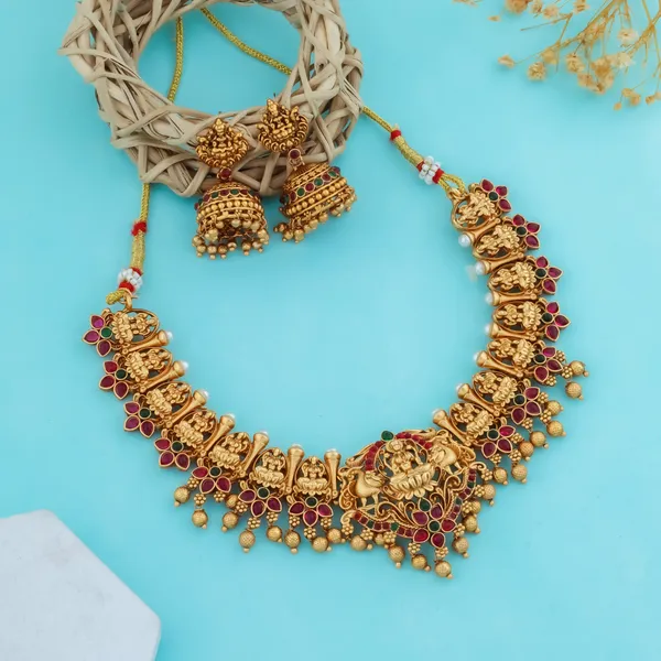 Classic_Design_Brass_Gold_Plated_Matte_Gold_Beads_Necklace_Jewel_Set_For_Women_And_Girls