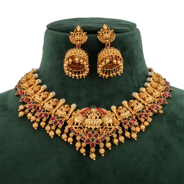 Classic_Design_Brass_Gold_Plated_Matte_Gold_Beads_Necklace_Jewel_Set_For_Women_And_Girls