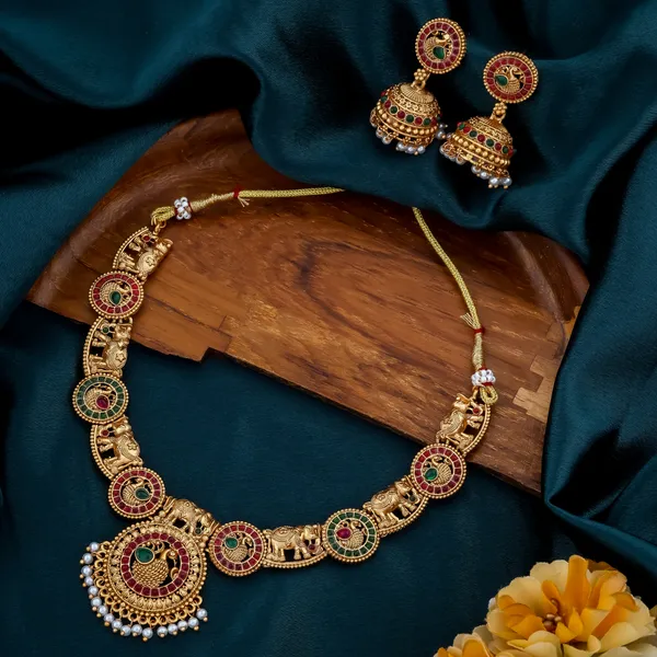 Grisha_Jewellery_Classic_Design_Brass_Gold_Plated_Matte_Choker_Jewel_Set_For_Women_And_Girls