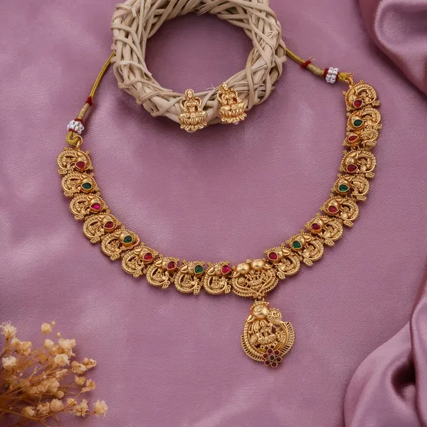 Grisha_Jewellery_Classic_Design_Brass_Gold_Plated_Matte_Necklace_Jewellery_Set_For_Women_And_Girls