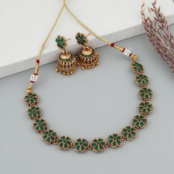 Grisha_Jewellery_Traditional_Design_Green_Stone_Design_Brass_Gold_Plated_Matte_Necklace_Set_For_Women_And_Girls