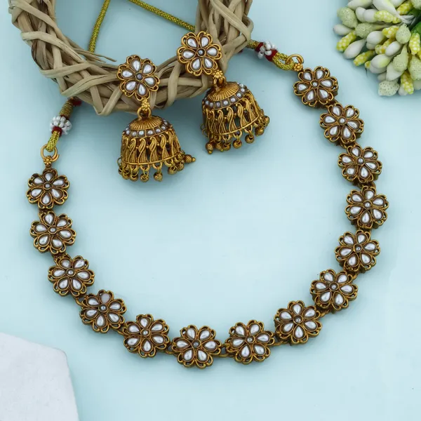 Grisha_Jewellery_Classic_White_Stone_Design_Brass_Gold_Plated_Matte_Necklace_Set_For_Women_And_Girls