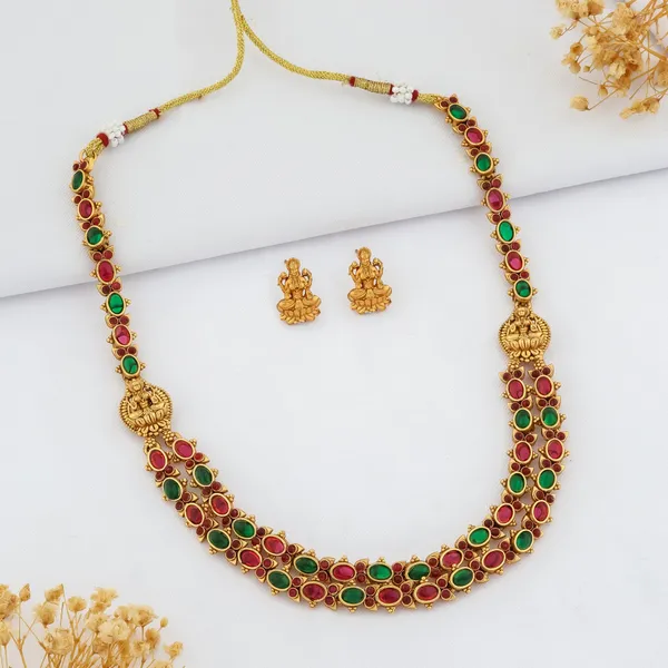 Grisha_Jewellery_Stylish_Design_Multicolour_Stone_Brass_Gold_Plated_Short_Necklace_Jewelry_Set_For_Women_And_Girls