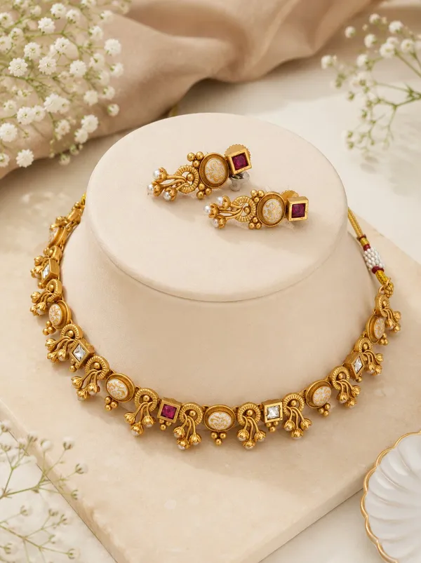 Classic_AD_Pearl_Stone_Copper_Gold_Plated_Necklace_With_Earrings_Set_For_Women_And_Girls