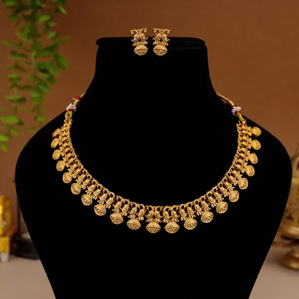 Peacock_Design_Gold_Plated_Matte_Necklace_Jewellery_Set_For_Women_And_Girls