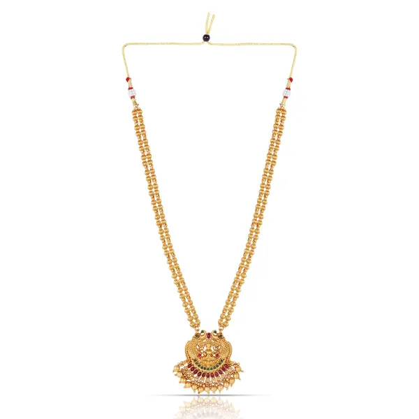South_Indian_Latest_Gold_Plated_Long_Haram_Necklace_Jewel_Set_With_Jhumka_Earrings_For_Women_And_Girls
