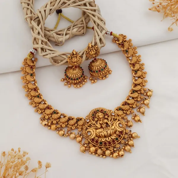 Traditional_Design_Brass_Gold_Plated_Matte_Gold_Beads_Necklace_Jewel_Set_For_Women_And_Girls