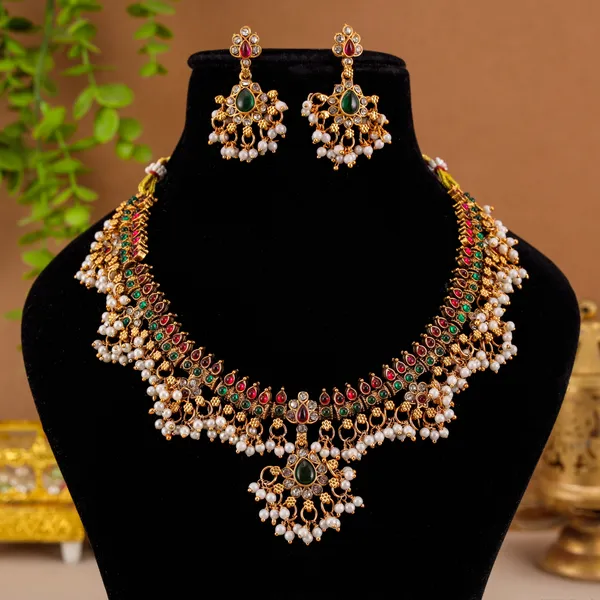 Traditional_Design_Guttapusallu_Multicolor_Stone_Gold_Plated_Matte_Necklace_Jewelry_Set_For_Women_And_Girls