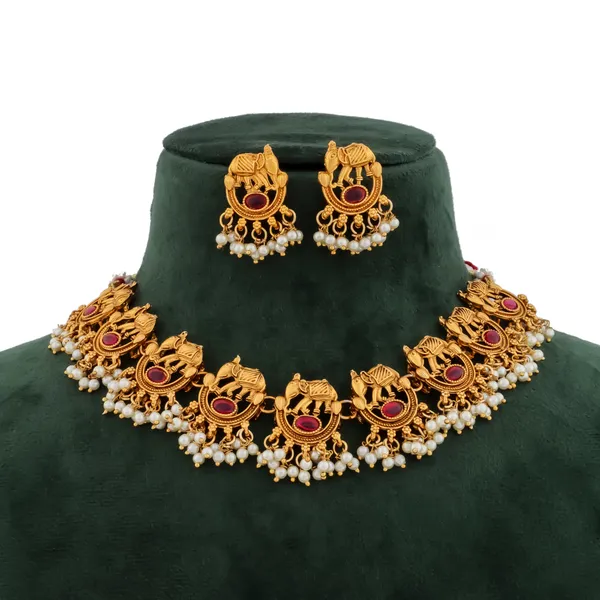 Traditional_Hathi_Design_Brass_Gold_Plated_Matte_White_Beads_Necklace_Jewel_Set_For_Women_And_Girls