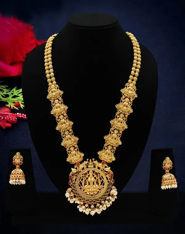 Grisha_Jewellery_Trandy_Design_Temple_Long_Haram_Necklace_Jewellery_Set_With_Earrings_For_Women