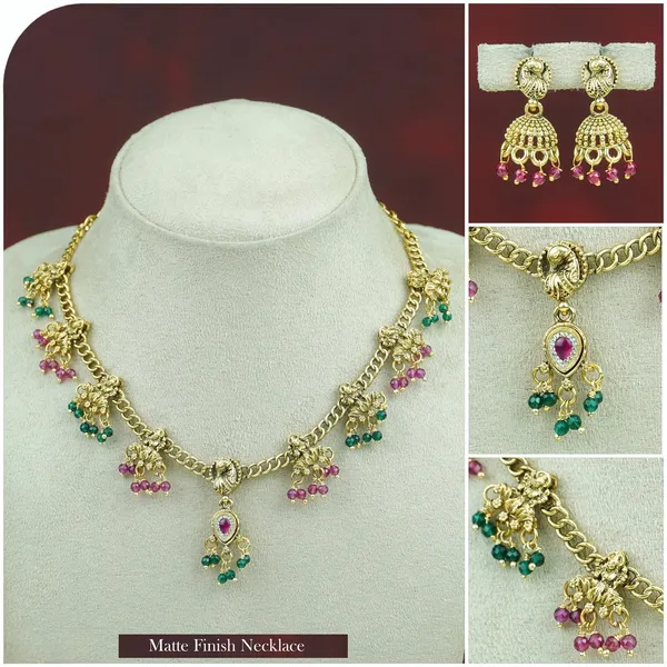 Trendy_Laxmi_Design_Gold_Plated_Long_Necklace_Set_With_Earrings_For_Women_And_Girls