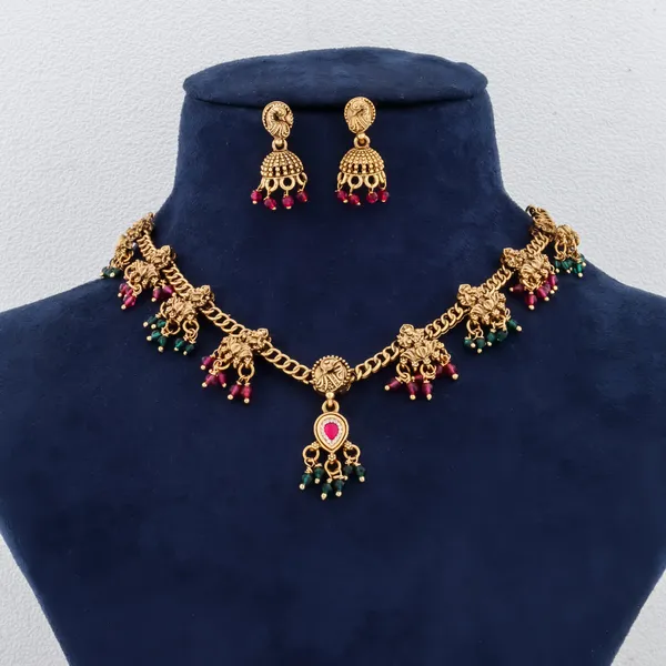 Trendy_Laxmi_Design_Gold_Plated_Long_Necklace_Set_With_Earrings_For_Women_And_Girls