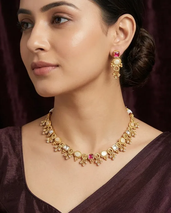 Traditional_AD_Pearl_Stone_Copper_Gold_Plated_Necklace_With_Earrings_Set_For_Women_And_Girls