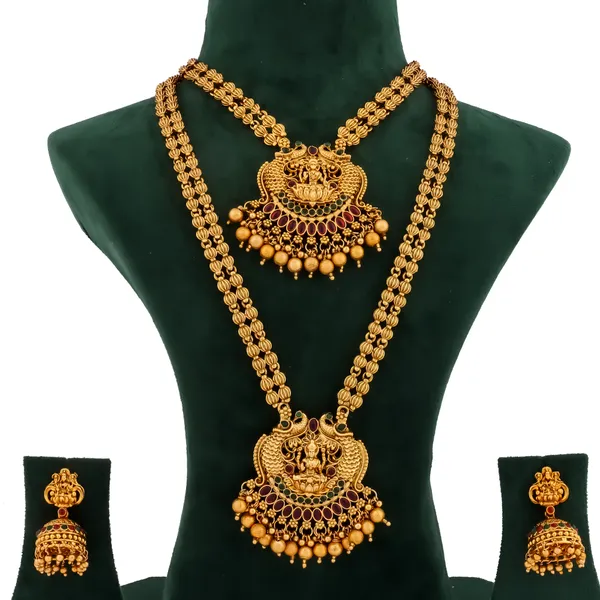 Grisha_Jewellery_Trendy_Design_Lakshmi_Long_And_Short_Haram_Combo_Jewellery_Set_With_Jhumka_For_Women_And_Girls