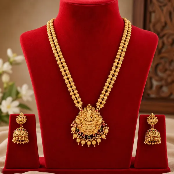 Grisha_Jewellery_Trending_Design_Matt_Bead_Brass_Gold_Plated_Matte_Long_Haram_Necklace_Jewellery_Set_For_Women_And_Girls