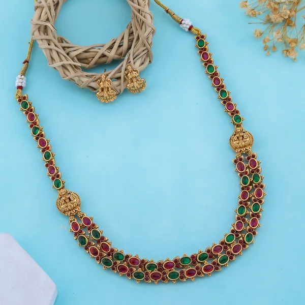 Grisha_Jewellery_Stylish_Design_Multicolour_Stone_Brass_Gold_Plated_Short_Necklace_Jewelry_Set_For_Women_And_Girls