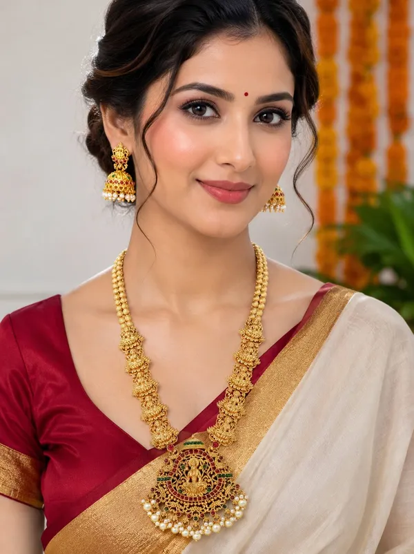 Grisha_Jewellery_Traditional_Design_Temple_Long_Haram_Jewellery_Set_With_Earrings_For_Women